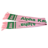 Alpha Kappa Alpha AKA Sorority Scarf- Pink/Green-Style 2 