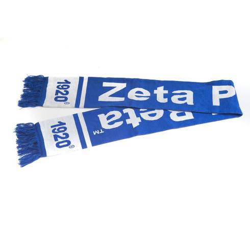 Zeta Phi Beta Sorority Scarf- Blue/White-Style 2 