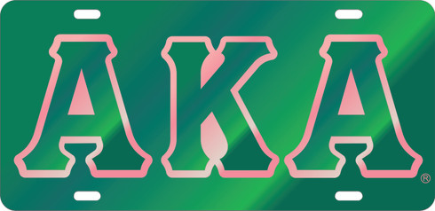 Alpha Kappa Alpha AKA Sorority License Plate-Green 