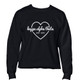 Kappa Alpha Theta Sorority Crewneck Sweatshirt- Black- Heart