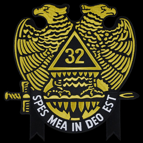 Mason 32nd Degree Wings Down Emblem- 1 1/2"