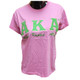 Alpha Kappa Alpha AKA Stitched Letter T-Shirt- Pink