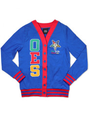 Order of the Eastern Star OES Lightweight Cardigan-Blue