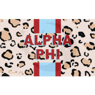 Alpha Phi Sorority Flag- Cheetah