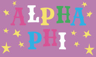 Alpha Phi Sorority Flag- Purple 
