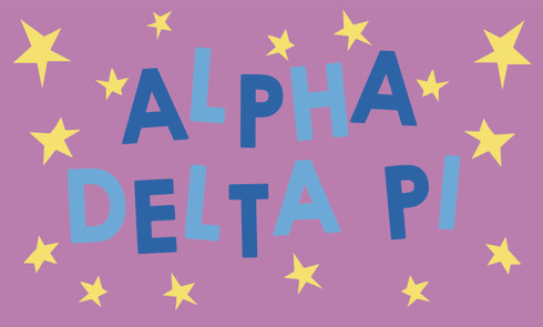 Alpha Delta Pi ADPI Sorority Flag- Purple 