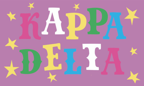 Kappa Delta Sorority Flag- Purple 