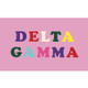 Delta Gamma Sorority Flag- Colorful Letters