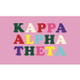 Kappa Alpha Theta Sorority Flag- Colorful Letters