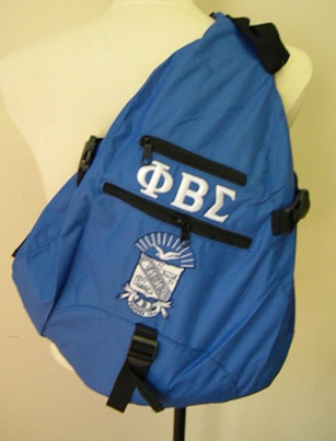 Phi Beta Sigma Fraternity Sling Shoulder Bag Backpack- Blue