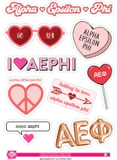 Alpha Epsilon Phi AEPHI Sorority Stickers- Love