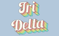 Delta Delta Delta Tri-Delta Sorority Flag- Retro
