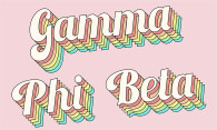 Gamma Phi Beta Sorority Flag- Retro
