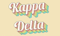 Kappa Delta Sorority Flag- Retro