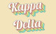 Kappa Delta Sorority Flag- Retro