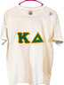 Kappa Delta Sorority Stitched Letter T-Shirt- White