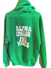 Alpha Epsilon Phi AEPHI Sorority Hoodie- Vibes-Back