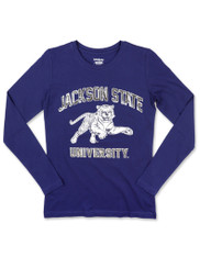 Jackson State University JSU Long Sleeve Shirt- Navy 