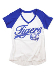 Tennessee State University TSU V-Neck- White/Blue