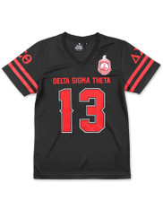 Delta Sigma Theta Sorority Jersey Shirt- Black/Red