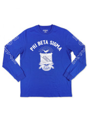 Phi Beta Sigma Fraternity Long Sleeve Shirt- Crest	