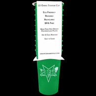 Order of the Eastern Star OES 22 oz Plastic Stadium Cups-Green-10 Pack