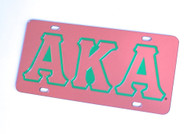 Alpha Kappa Alpha AKA Sorority License Plate-Pink