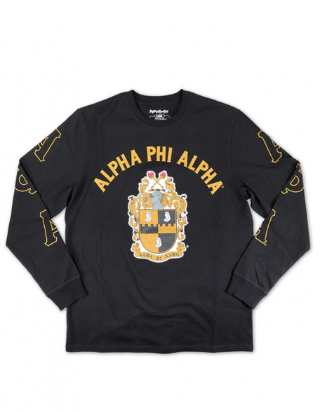 Alpha Phi Alpha Fraternity Long Sleeve Shirt- Crest     