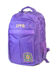 Omega Psi Phi Fraternity Backpack-Front