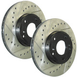 StopTech Front SportStop Rotors - Drilled & Slotted - Honda Fit 06-08 - Honda Fit/Honda Fit 06-08/Brakes