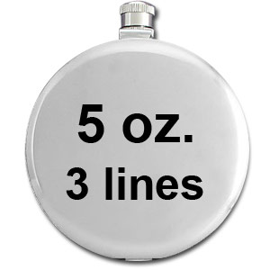 Round Flasks Engravable with Up to 3 Lines