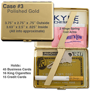 Metal wallet #3 for 15 credit cards or 16 king cigarettes.