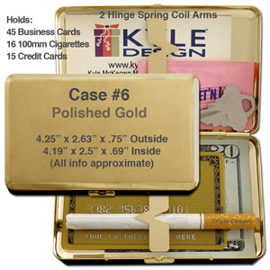 Metal wallet #6 for 16 100mm cigarettes