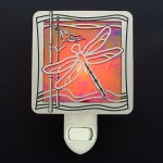 Stained Glass Dragonfly Night Light