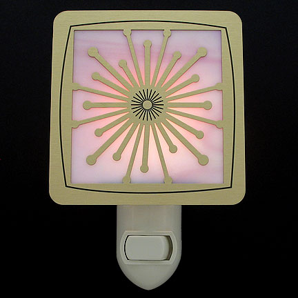 Brushed Brass and Pink Night Light - Flash