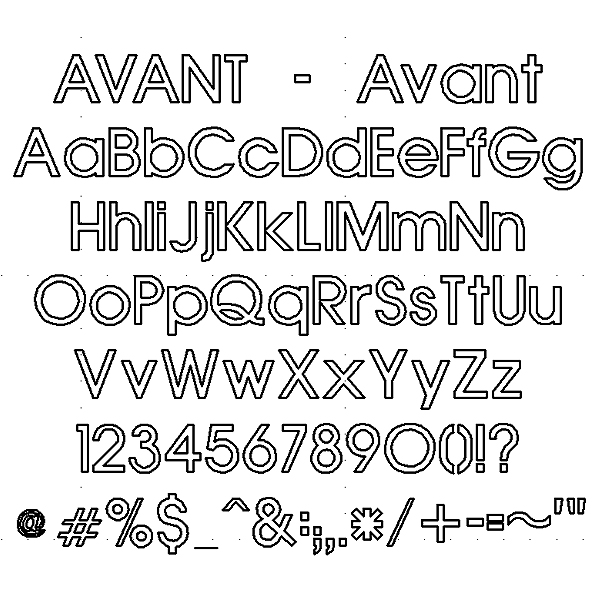 Avant Engraving Font - Contemporary