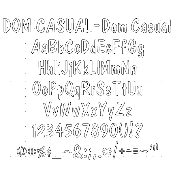 Dom Casual Engraving Font - Fun Styling