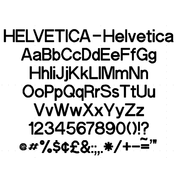Helvetica Engraving Font - Easy to Read