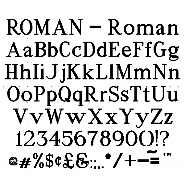 Roman Engraving Font - Most Popular