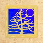 Maple - Gold - Blue Glass