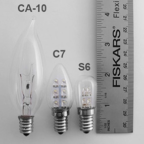 Night Light Bulb Shapes & Sizes