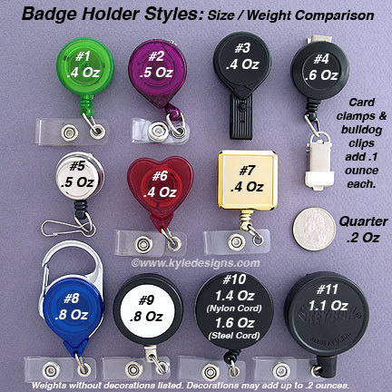 Retractable Reel Sizes & Weights
