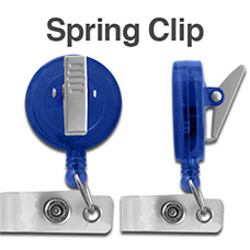 Spring Clip Reel Back & Side Views