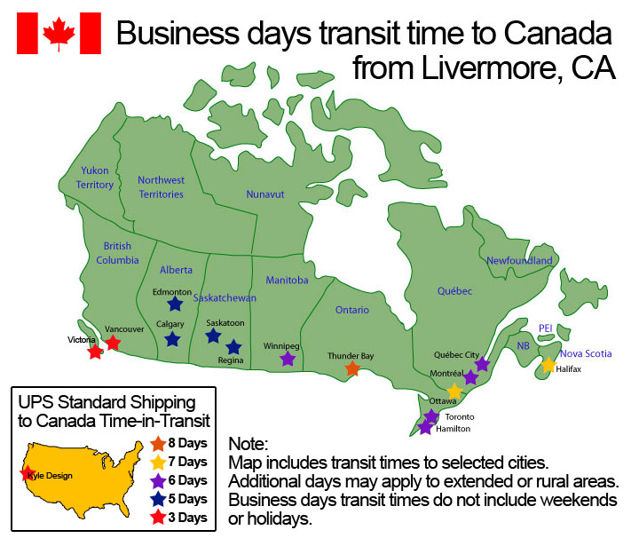 ups transit time map canada Kyle Design Shipping Rates Delivery Times ups transit time map canada