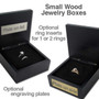 Optional ring inserts for wood boxes.
