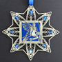 Blue Fairy Ornament in silver