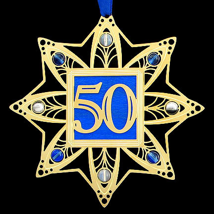50th wedding anniversary christmas ornament
