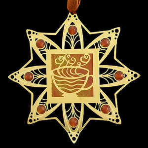 Brown & Gold Coffee Ornament