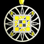 Yellow Quilter Ornament