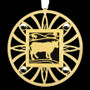 Gold Cow Ornament for Farmer